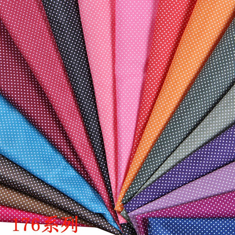 Factory Colorful Full Color Multicolor Color Bottom White Idea Double Color Small Dot Small Idea Spinning Cotton Printed Cloth