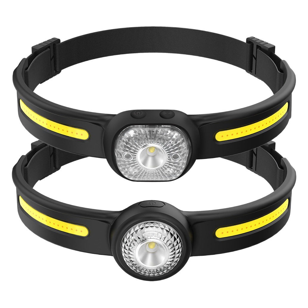 Cross-border outdoor headlights strong light super bright charging head-mounted LED night fishing induction fishing special COB floodlight