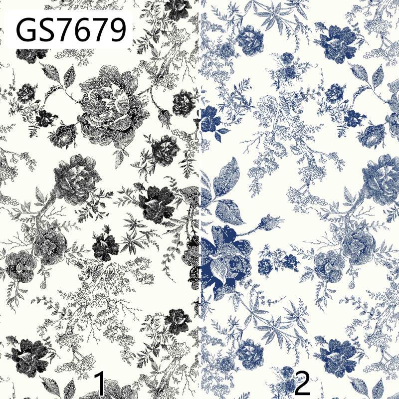60 cotton digital printed fabric retro flower shadow heavy cotton children's shirt turban cloth bag printed fabric