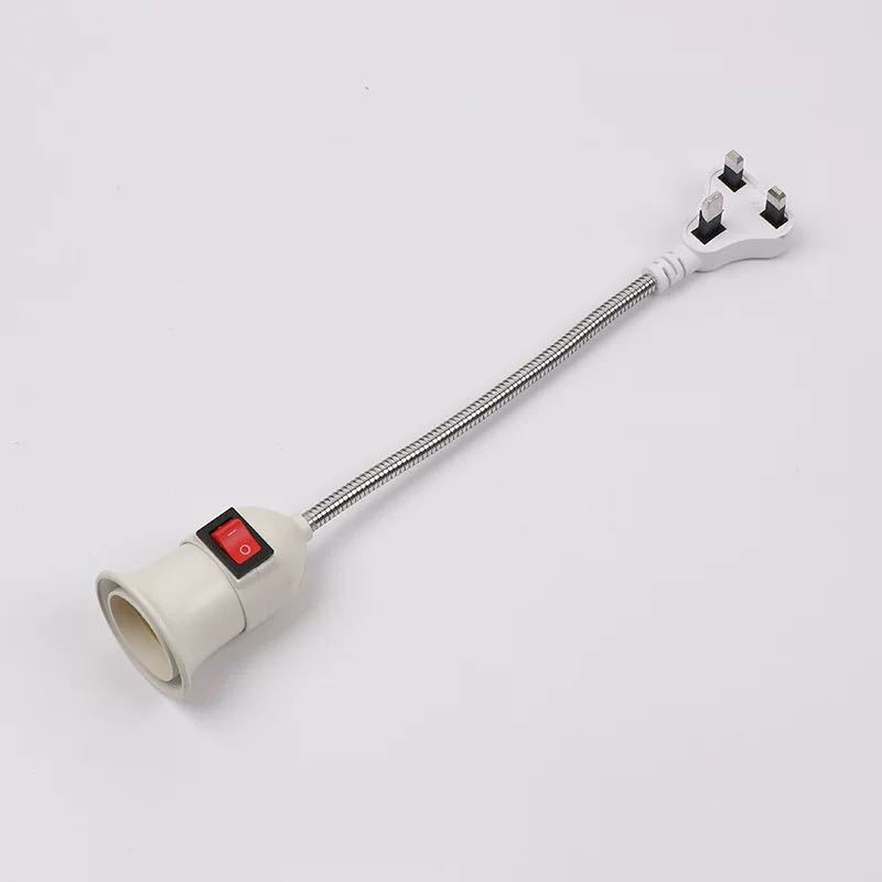 Picture of Cross-border supply universal lamp holder European gauge lamp holder socket lamp plug-in hose with switch E27 screw socket