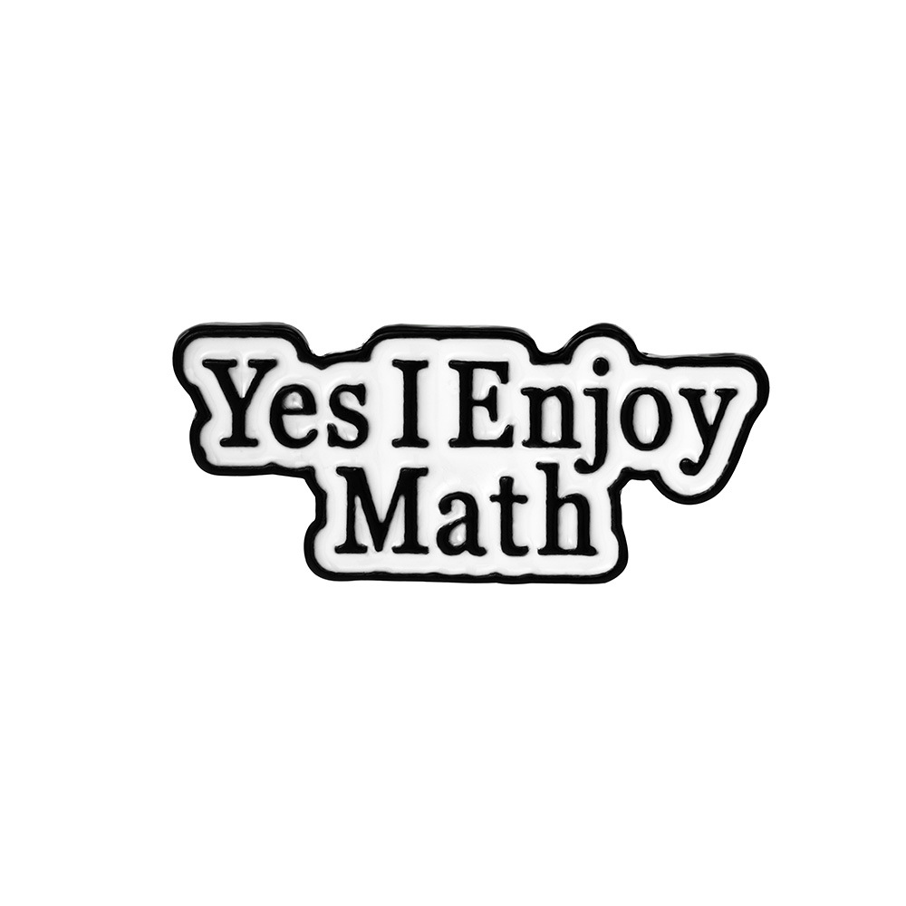Picture of Cross-Border New Product Accessories Number English Letter Brooch Yes I Enjoy Math English Badge Cross-Border Wholesale