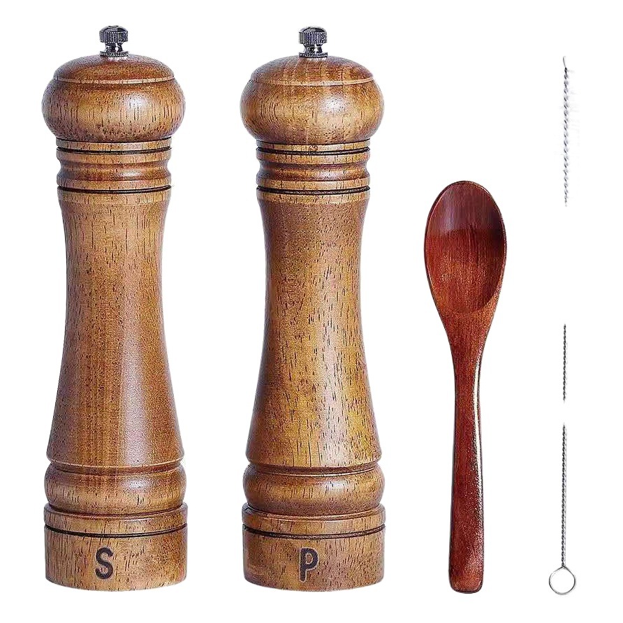 Manual Wooden Pepper Grinder Pepper Grinder Ceramic Core Pepper Sea Salt Seasoning Bottle Base suit Kitchen Tools