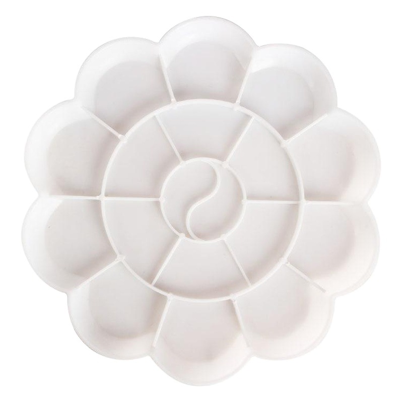 Spot supply children's plum blossom color palette art supplies diy painting graffiti supplies 18cm color palette