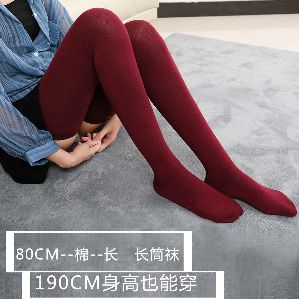 Autumn and winter stockings tall 80cm cotton socks thigh socks women's knee socks creative new high socks with long