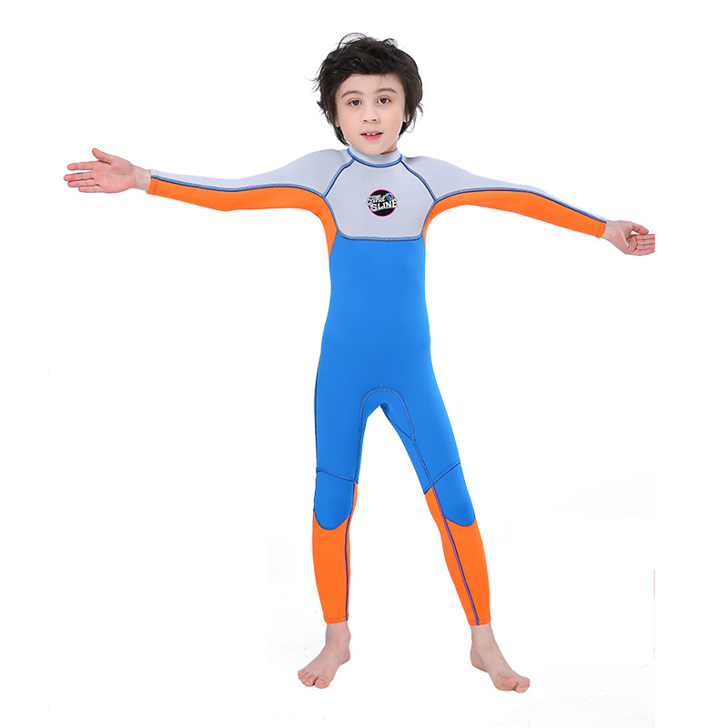 Picture of 3mm children's wetsuit slinx warm one-piece Children's swimsuit boy's diving suit children's surfing jellyfish suit