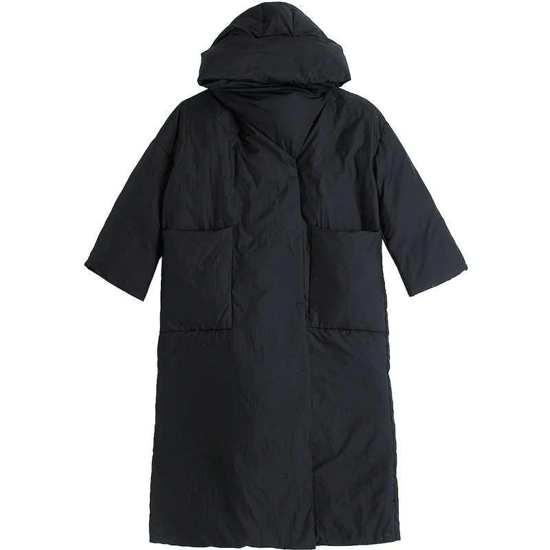 Picture of Down Jacket Women's 2025 New Korean Style Mid-Length Thickeneded Over-The-Knee Women's down Jacket Hooded 90 White Duck down Jacket