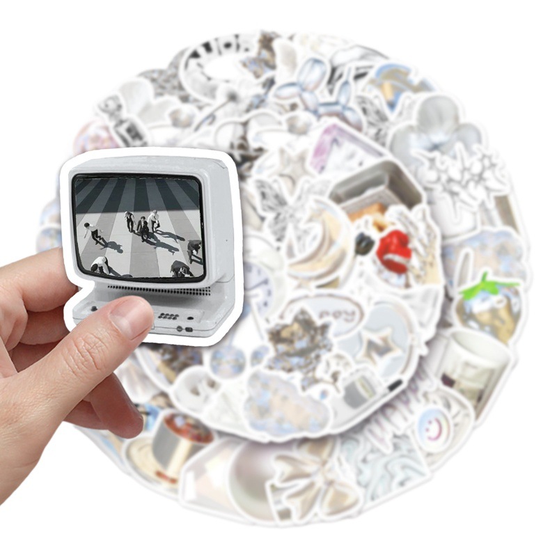 Picture of 50 silver ins style graffiti hand account goo card small fresh DIY mobile phone case luggage sticker waterproof sticker