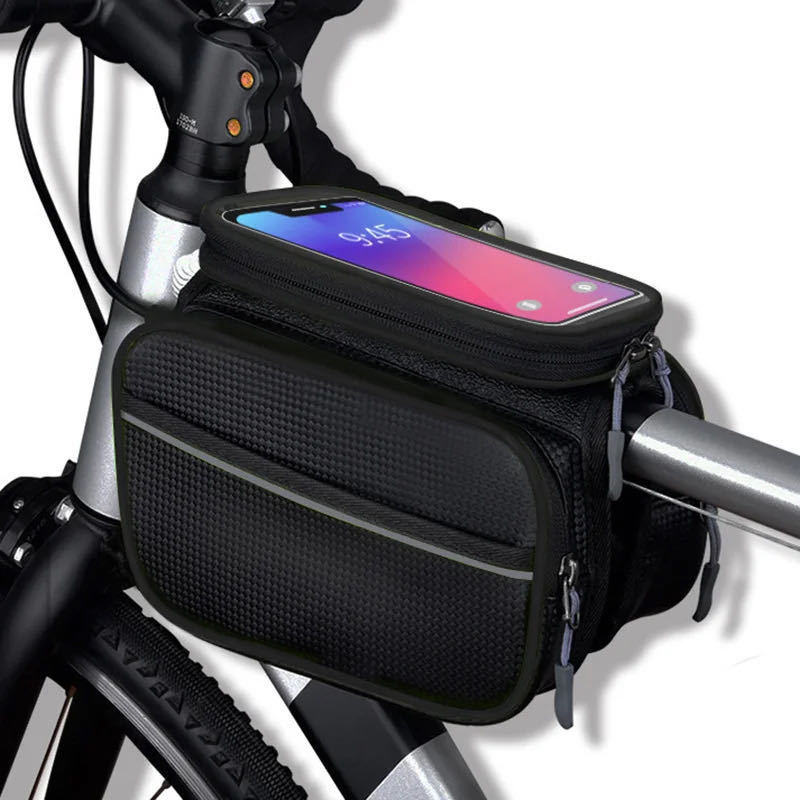 Picture of Bicycle Front Beam Bag Mountain Bike Large Capacity Waterproof Mobile Phone Beam Hanging Bag Cycling Equipment