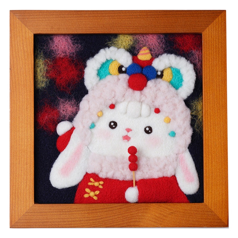 National Tide Photo Frame Home Decoration Novice Couple Gift Wool Felt Material Bag Handmade diy Stamp