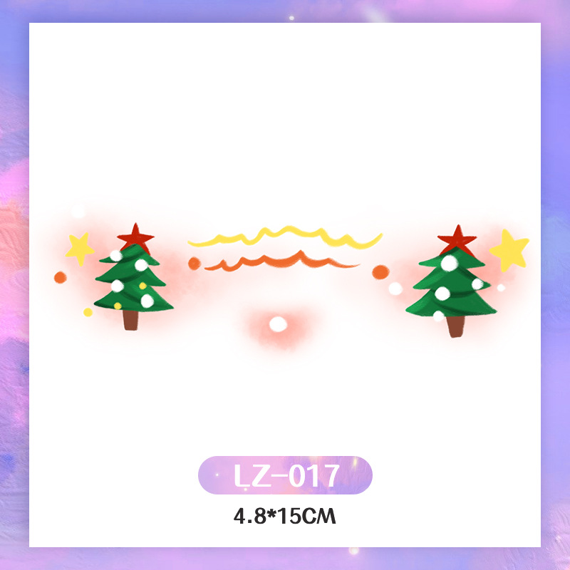 Picture of New Year's Day girl cute face makeup New year new year Creative face stickers love blush cute makeup stickers tattoo stickers