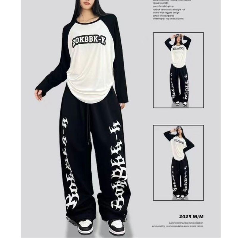 Drawstring Korean Style Hip Hop Hip Hop Casual Pants Women's Jazz Jazz Pants Sports Street Fashion