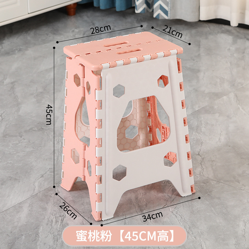 Picture of Thickened Plastic Folding Stool Portable Mini Outdoor Adult Children Chair Bench Portable Train Mazar