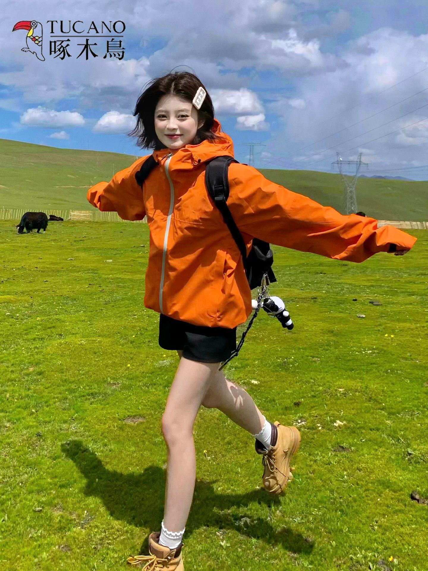 Woodpecker dopamine jacket women's jacket 2025 new three-in-one thin Xinjiang western Sichuan grassland travel outfit