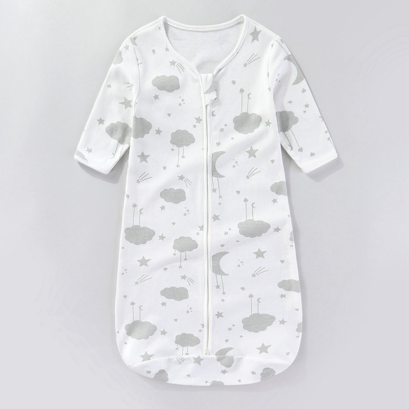 Picture of Baby Cotton Sleeping Bag Anti-Scare Integrated Swaddling Baby Newborn Long Sleeve Swaddling Four Seasons Universal Cross-border