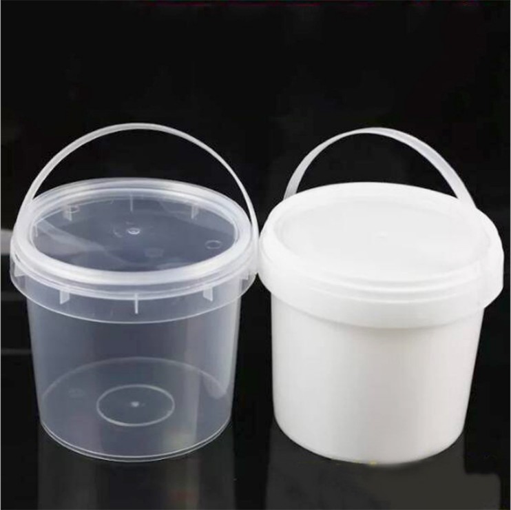 Transparent packed lobster plastic sealed small bucket 2 3 4 5 KG L L car bucket with lid ink mixing