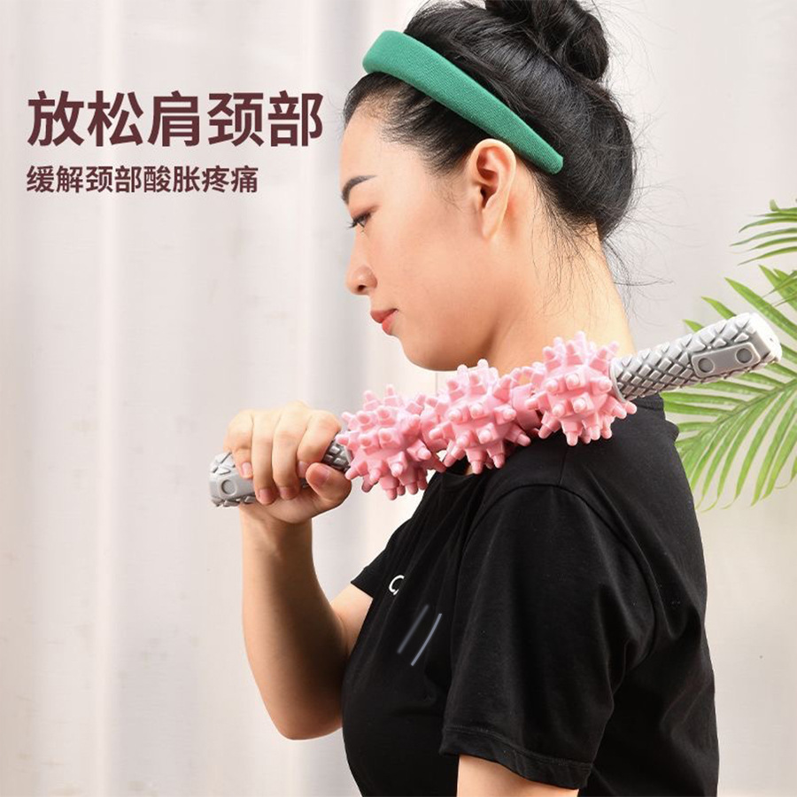 Picture of Muscle Massage Stick Mace Sports Roller Yoga Gear Fascia Deep Relaxation Roller Yoga Muscle Massage