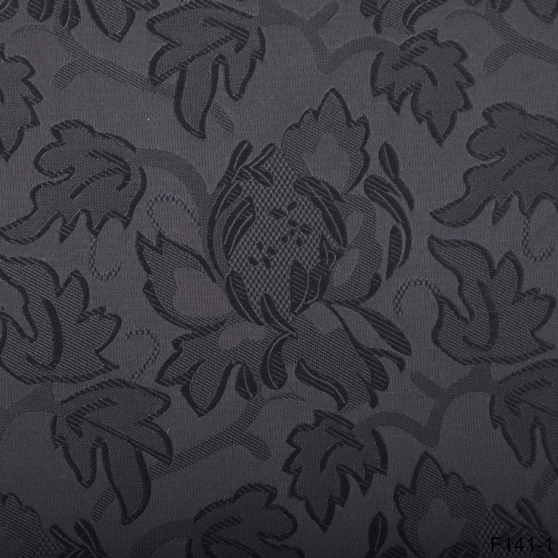 High-End Dark Gray Jacquard Suit Fabric, Exquisite Leaf Texture High-End Clothing Fabric for Business Formal Wear