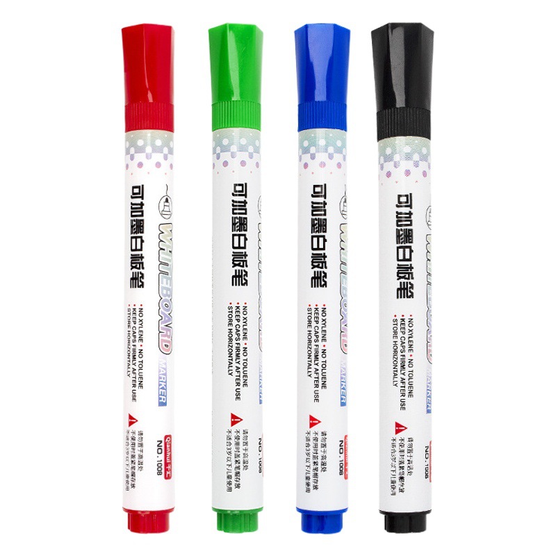 Qianhui Whiteboard Pen Large Capacity Wholesale Erasable Ink Dry Erasable Color Marker Floating Pen Easy Erasable Whiteboard Pen