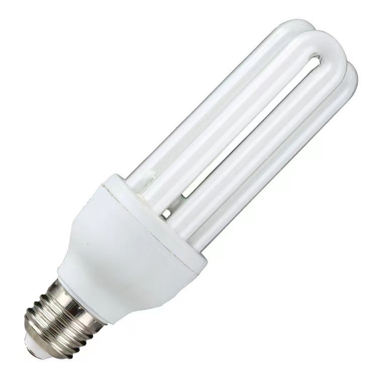 Picture of LED tricolor energy-saving lamp 13W15W yellow white light room bulb household super bright 2U spiral energy-saving lamp