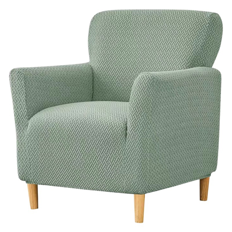 Cross-border stretch long T-shaped jacquard small single armrest sofa cover dust cover