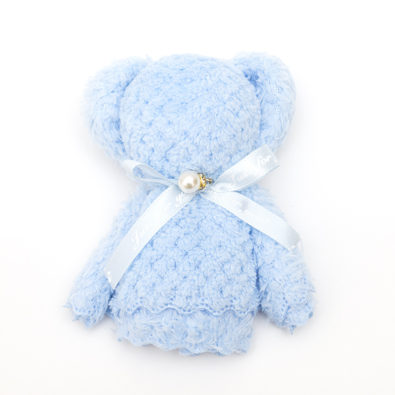Picture of Coral Velvet Bear Towel Souvenir Gift Box Wedding Shop Promotion Event Opening Gift Advertising Gift Wholesale