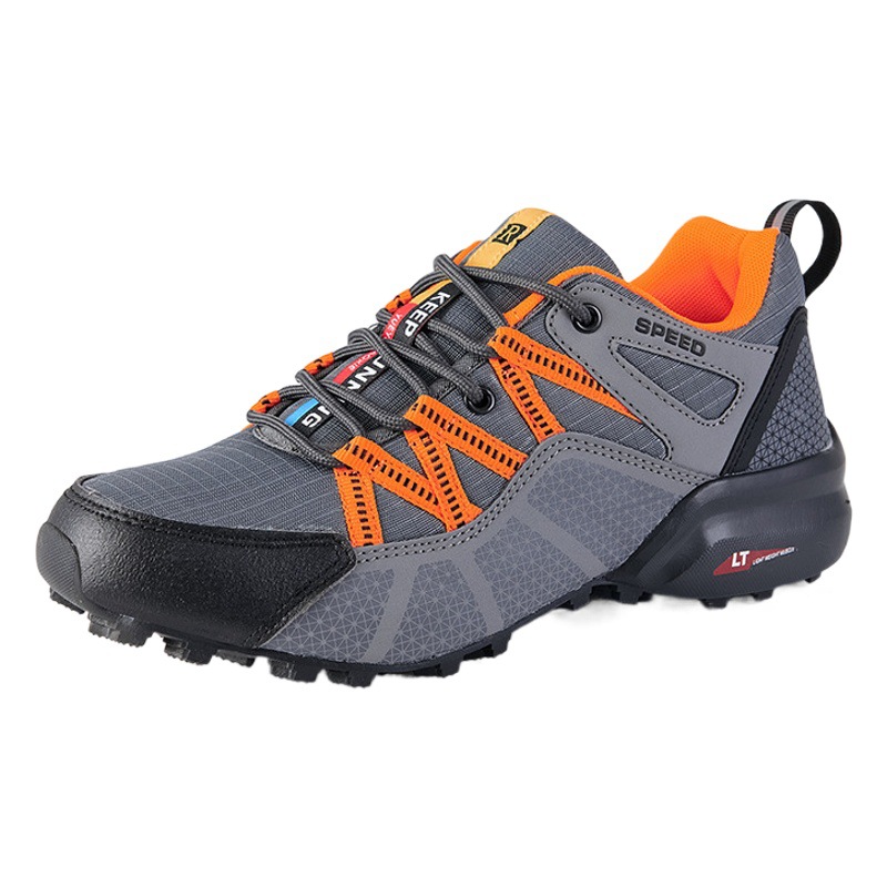 Spring and Summer thick-soled hiking shoes casual hiking outdoor work shoes lightweight men's single-layer shoes thick-soled sneaker outdoor shoes
