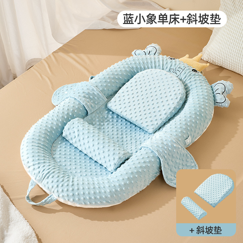 Picture of Infant bed anti-spitting milk soothing uterine slope newborn bionic bed anti-startling movable crib