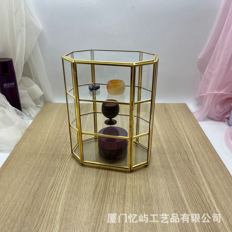 Glass Jewelry Box European Jewelry Storage Jewelry Rack Princess Retro Jewelry Box Watch Jewelry Display Stand Props