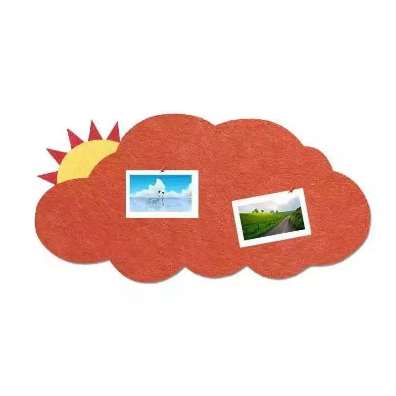 Creative Cloud Felt Wall Stickers Sun Cloud Felt Board Message Board Kindergarten Photo Wall Background Wall Display Board