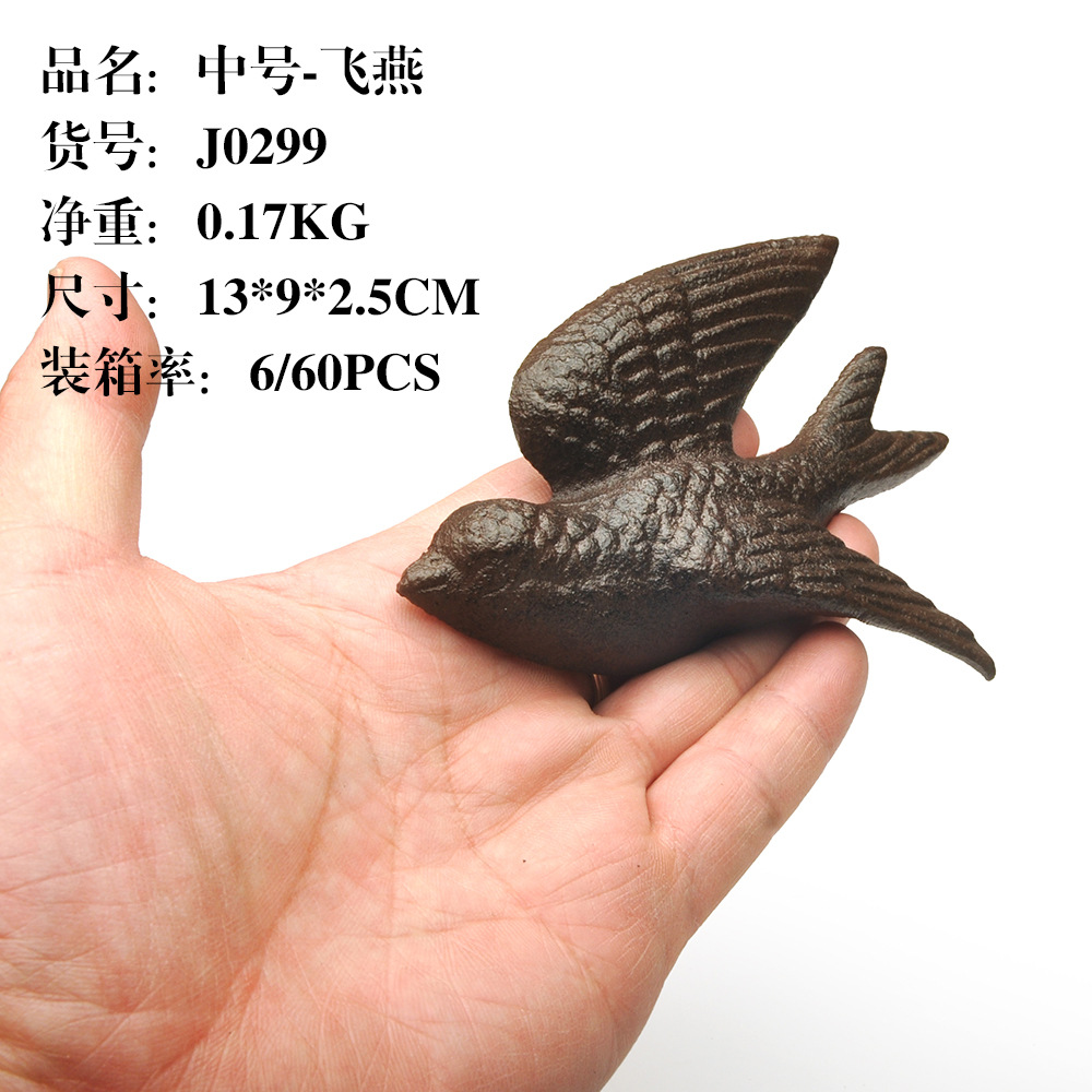 Picture of Cast Iron Flying Swallow Creative Retro Wall Decorations Swallow Personality Home Decorations Hallway Courtyard Garden Courtyard Crafts