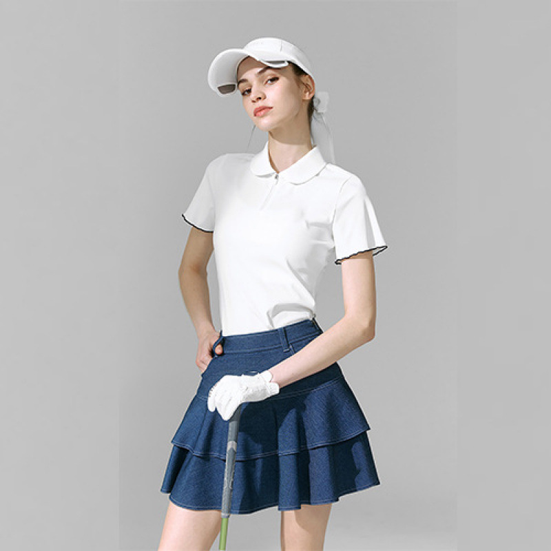 Picture of Denui Spring and Summer New Yoga Wear Polo Women's Sports Tops Short-Sleeved Professional Golf Tennis Wear Sports Tops