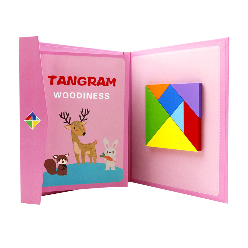 Picture of Magnetic jigsaw puzzle for children Primary School students first grade colorful puzzle wooden toys kindergarten early education puzzle