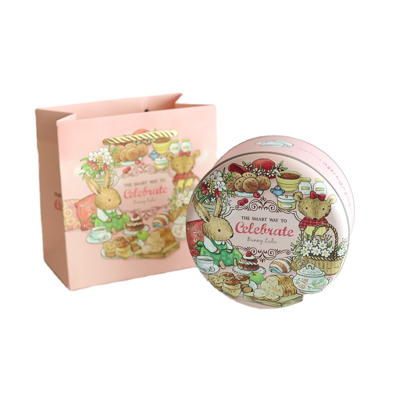 Picture of Factory direct ins marble medium cookies candy round tinplate box packaging box candy box