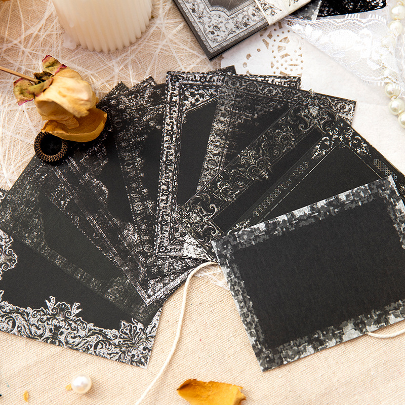 Picture of The forgotten time material paper retro pattern border hand account collage material background decoration 20