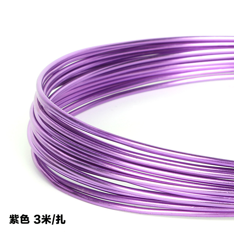 Picture of Wholesale 1mm-2.5mm oxidized colored aluminum wire DIY handmade material soft aluminum wire bicycle crafts ornaments