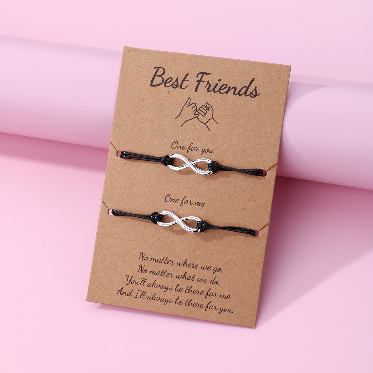 Cross-border Hot Infinity Symbol Bracelet Lucky Number 8 Hand-woven Bracelet Simple Alloy Bracelet Wholesale