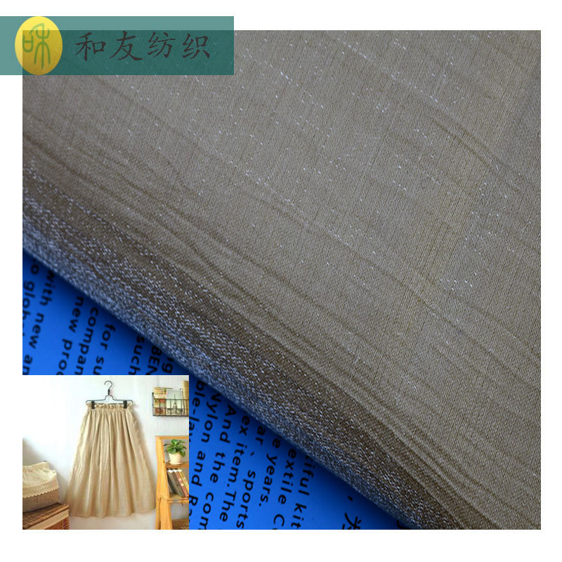 Nylon Monofilament Linen/Cotton Yarn-dyed Plain Fabric Nylon Linen/Cotton Blended Fabric