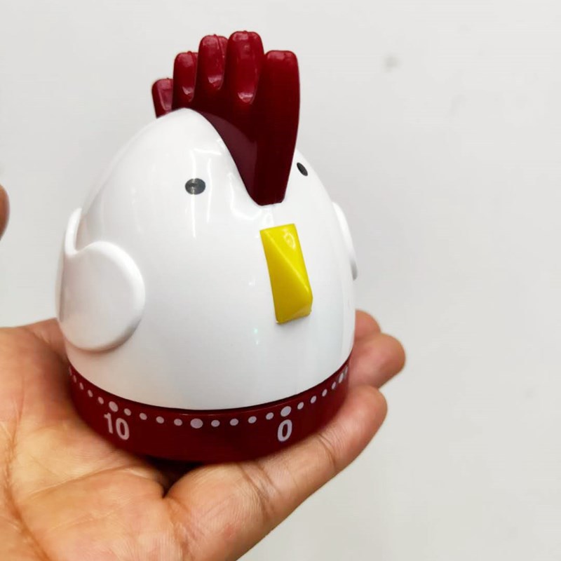 60-Minute Little Rooster Cartoon Mechanical Timer Countdown Reminder Alarm Clock Advertising Promotion Gifts Export