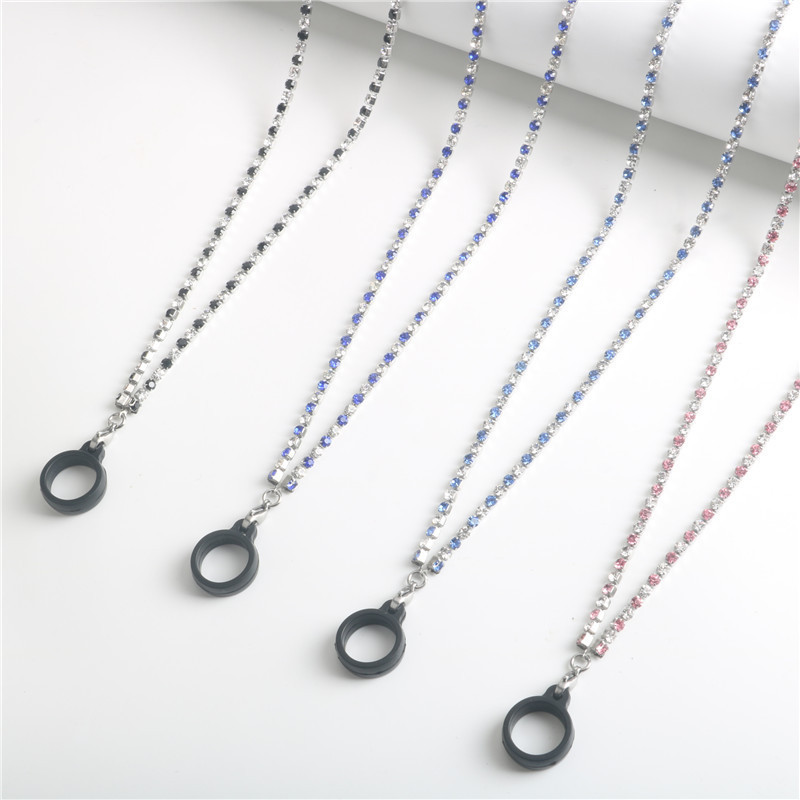 Ruike relax grapefruit electronic smoking set titanium steel hanging chain hanging rope full diamond rhinestone claw chain stainless steel hanging rope necklace