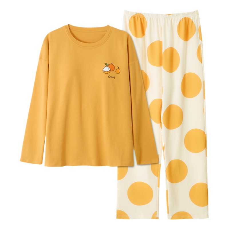 5XL Plus Size Export Cross-Border Wholesale Pajamas with Breast Pads for Women Spring & Fall Thin Long Sleeves Cute Outer Wear Home Clothes