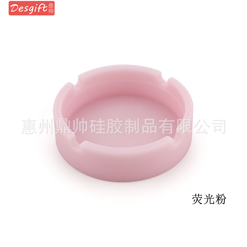 Picture of New silicone round ashtray camouflage mixed color psychedelic ashtray ashtray ashtray Cup printing logo ashtray