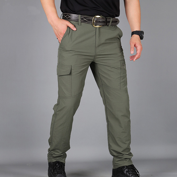 Summer Quick-drying Trousers Men's Overalls Sports Outdoor Mountaineering Trousers Waterproof plus size Lightweight Quick-drying Pants Loose