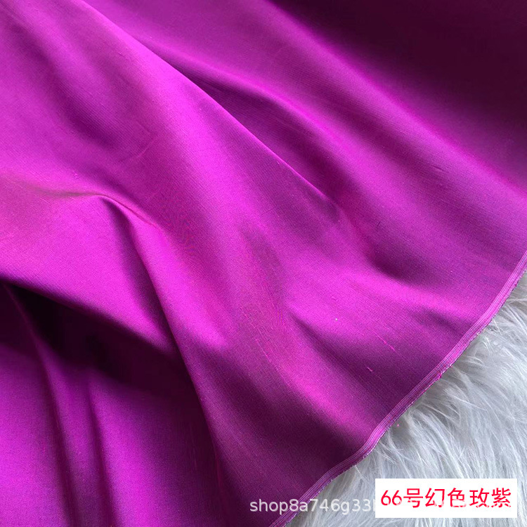 Picture of Solid Color Silk Double Palace Fabric, Crisp Mulberry Silk Double Palace Fabric, Yarn-dyed Double Palace Clothing Cheongsam Top Fabric