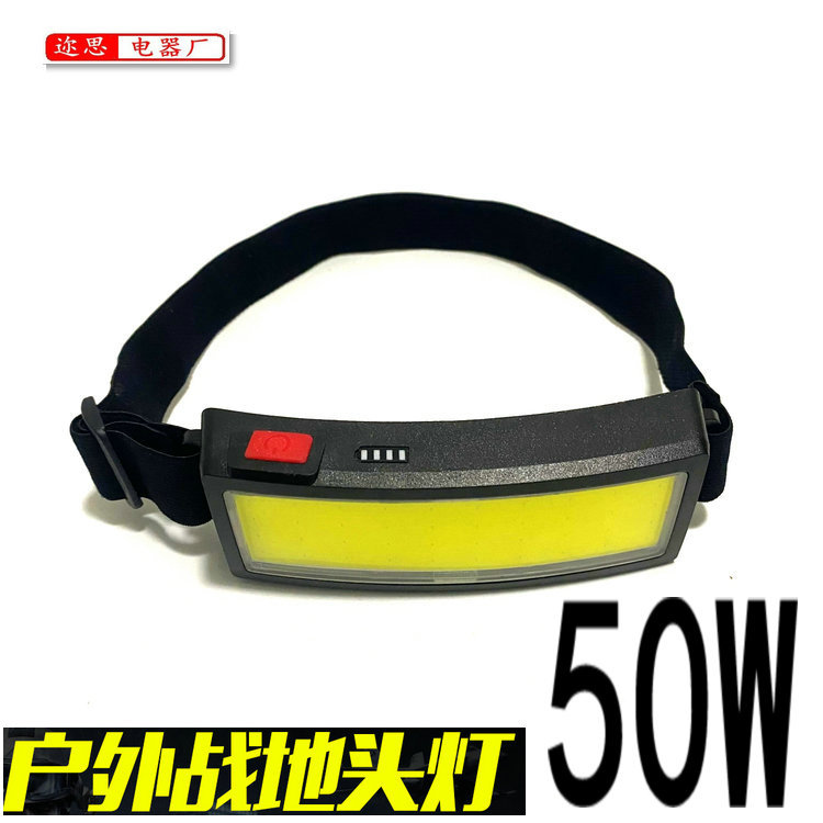 Cross-border dedicated new LED strong light headlamp outdoor head-mounted USB rechargeable headlamp multifunctional lighting wholesale