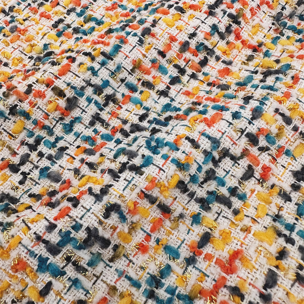 Picture of Tweed Style Woolen Colorfulful Woven Spring and Summer Outwear Clothing Terry Handmade DIY Bag Fabric
