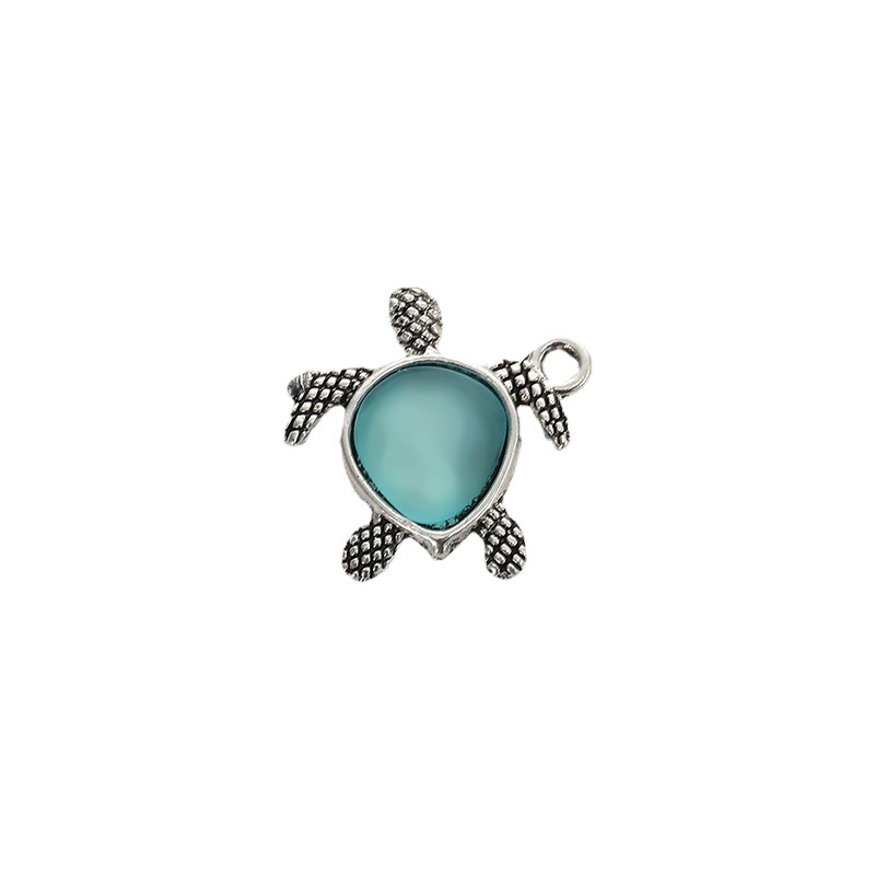 Picture of Foreign trade hot sale retro alloy simulation Diamond tortoise pendant Xizang silver DIY bracelet necklace pendant Accessories Wholesale