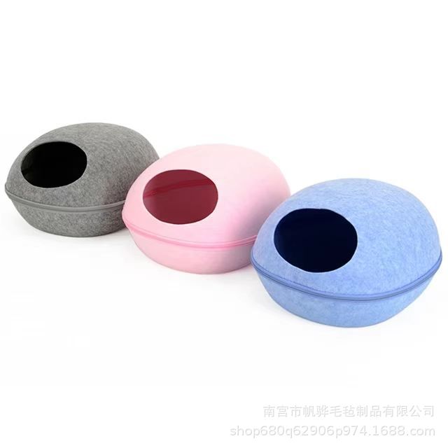 Picture of Factory wholesale felt cat nest eggshell pet nest detachable one-piece cat nest wear-resistant thick cat nest