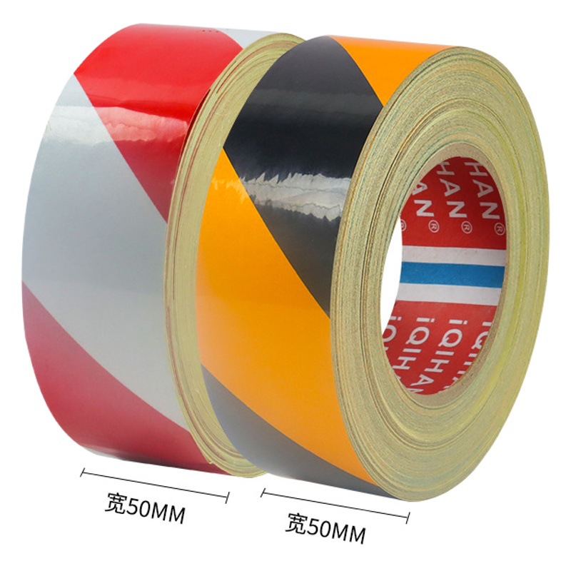 Reflective Warning Tape Pet Black and Yellow Zebra Crossing Warning Landmark Sticker Subway Warning Waterproof and Wear-Resistant Floor Tape