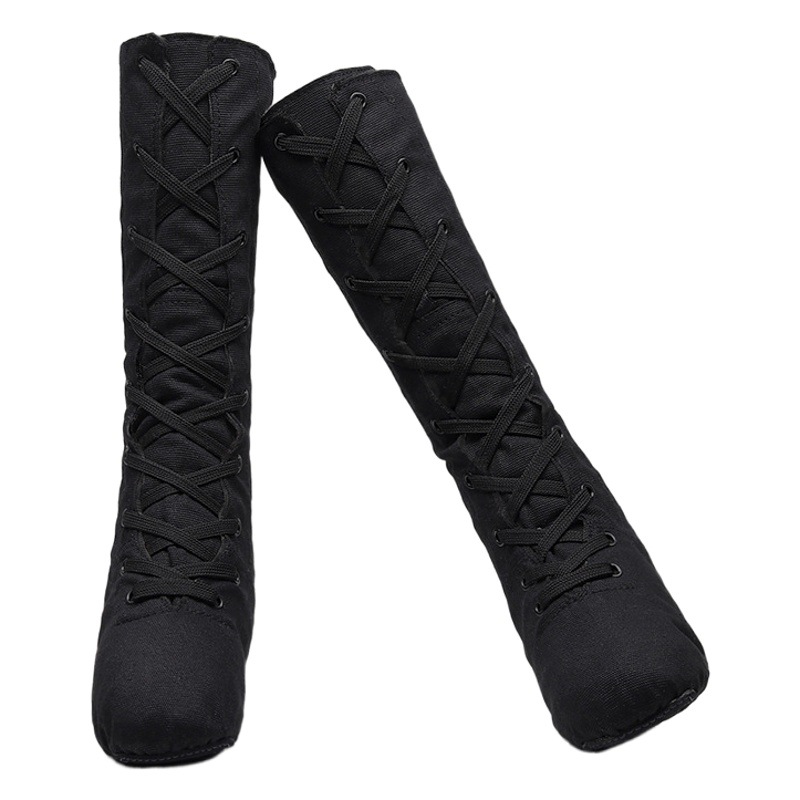 Summer Children's Dance Shoes Long Canvas Jazz Dance Shoes Adult High-top Dance Shoes Girls Practice Shoes Jazz Boots