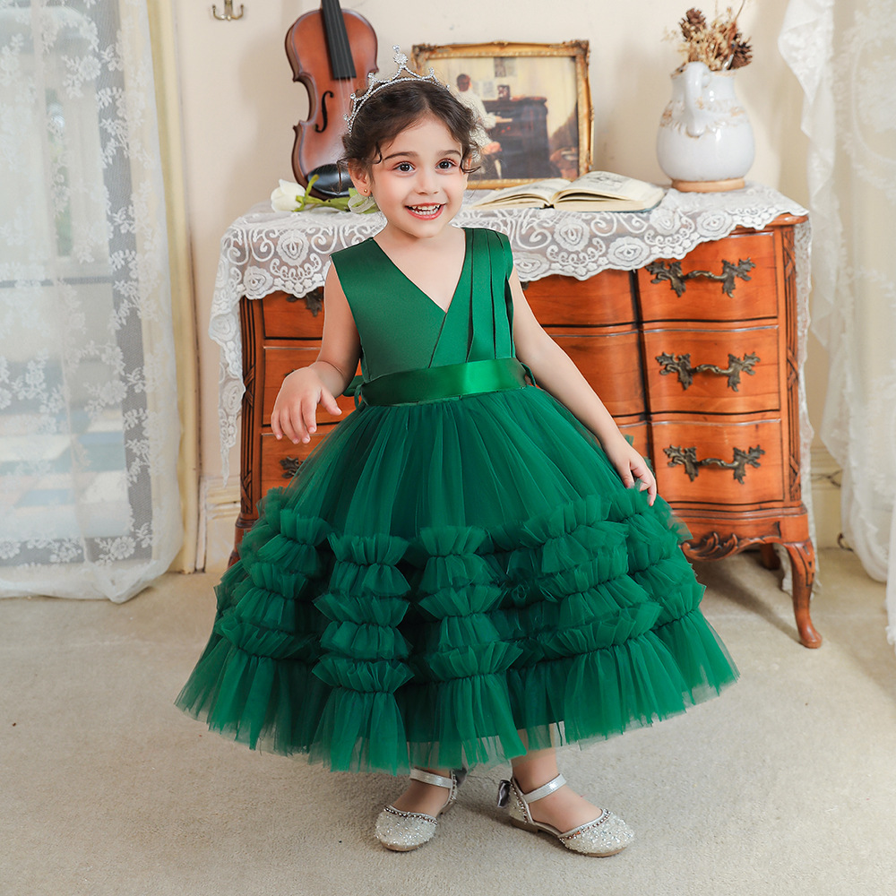 Picture of European and American New Spot Infant Girl Dress Skirt Multi-Layer Mesh Cake Tutu Skirt Baby One-Year-Old Princess Dress